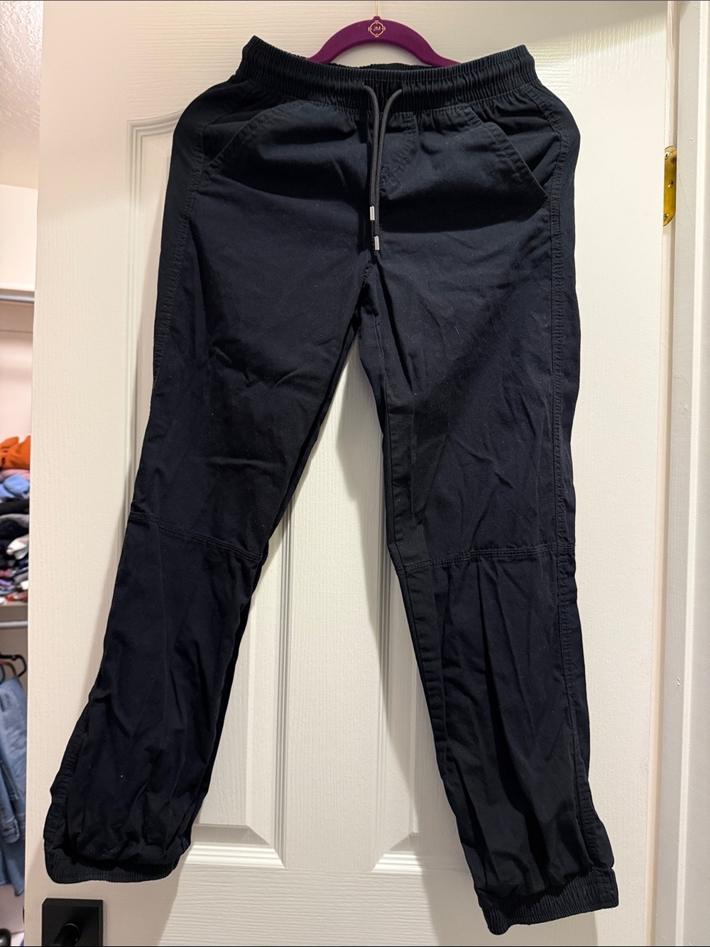 H&M Black Women's Track Joggers with Elastic Waist